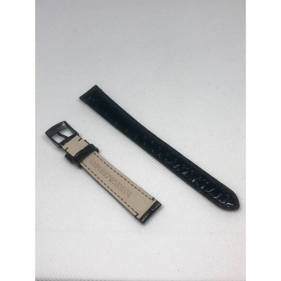Armani Exchange AR9031 (Black) Authentic Leather Watch Band Strap 14mm - A20 - Picture 2 of 3